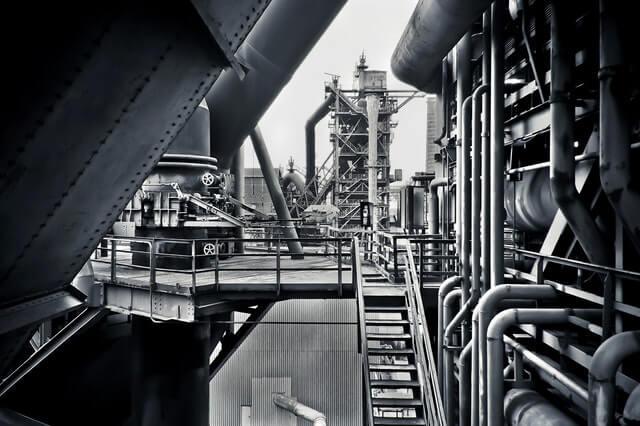 black and white factory industrial plant 415945